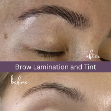 Eyebrow lamination and tint